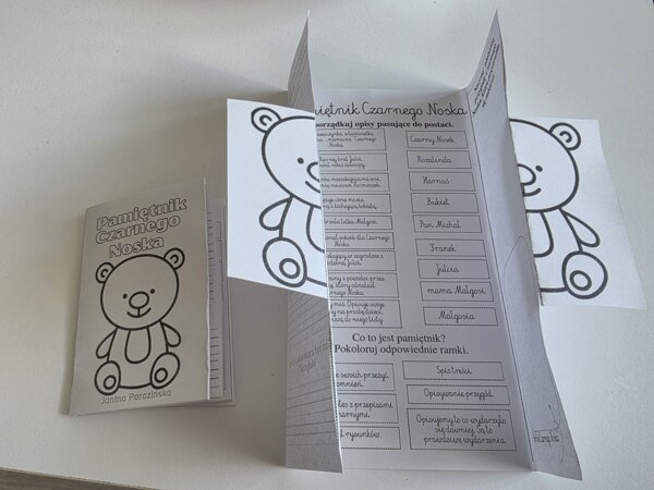 Lapbook +miniksiążeczka Pamiętnik Czarnego Noska