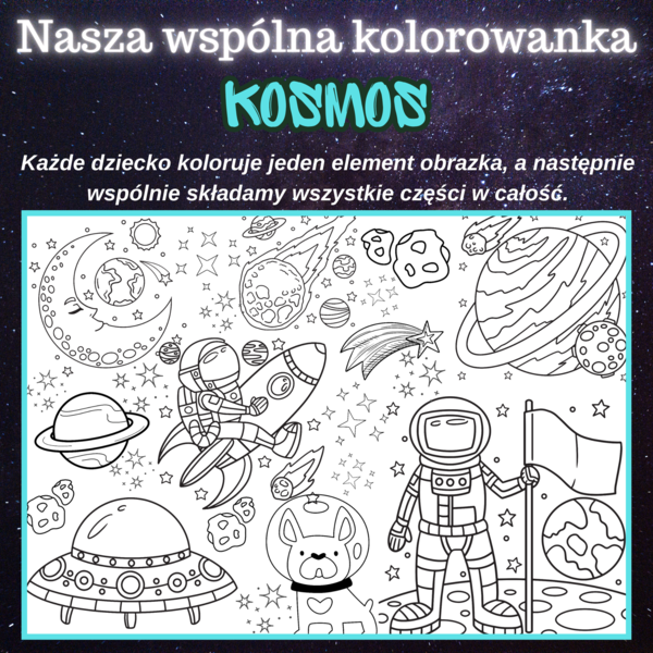 Mega kolorowanka – Kosmos | 2, 8 i 18 części