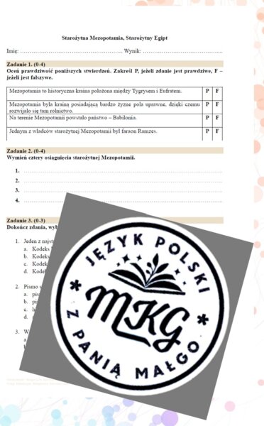Starożytny Egipt, starożytna Mezopotamia - kartkówka