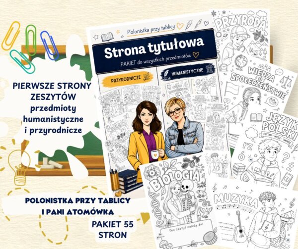 OKŁADKA  PIERWSZA STRONA zeszytu