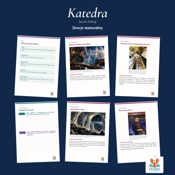 Katedra — Jacek Dukaj | Zeszyt maturalny: szczegółowe omówienie, 72 zadania i klucz odpowiedzi