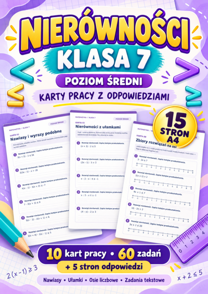 NIERÓWNOŚCI-ŚREDNIE-klasa 7