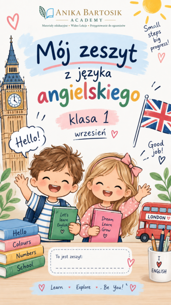 📘 Język angielski – klasa 1 | Wrzesień | Zeszyt ucznia