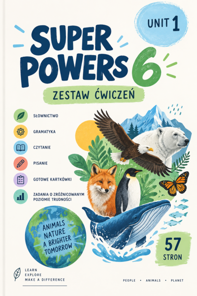 Super Powers 6 Unit 1 - zestaw zadań (57 stron!)