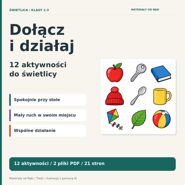 Dołącz i działaj - 12 aktywności do świetlicy, klasy 1-3