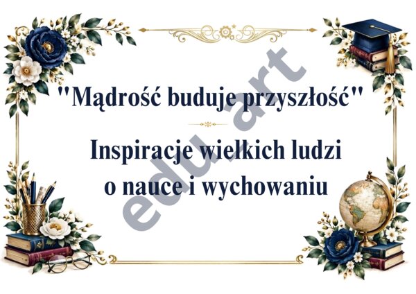 Dzień Edukacji Narodowej„Mądrość buduje przyszłość” – Wielkoformatowa gazetka szkolna i zestaw inspiracji o nauce i wychowaniu