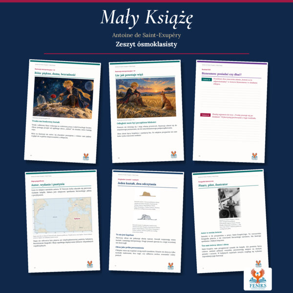 Mały Książę — Antoine de Saint-Exupéry | Zeszyt ósmoklasisty: szczegółowe omówienie, 120 zadań i klucz odpowiedzi