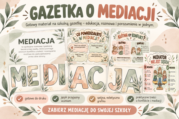 Gazetka ścienna - mediacja rówieśnicza