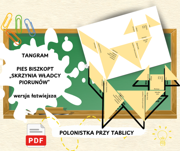 TANGRAM  (łatwiejszy) „SKRZYNIA WŁADCY PIORUNÓW" PIES