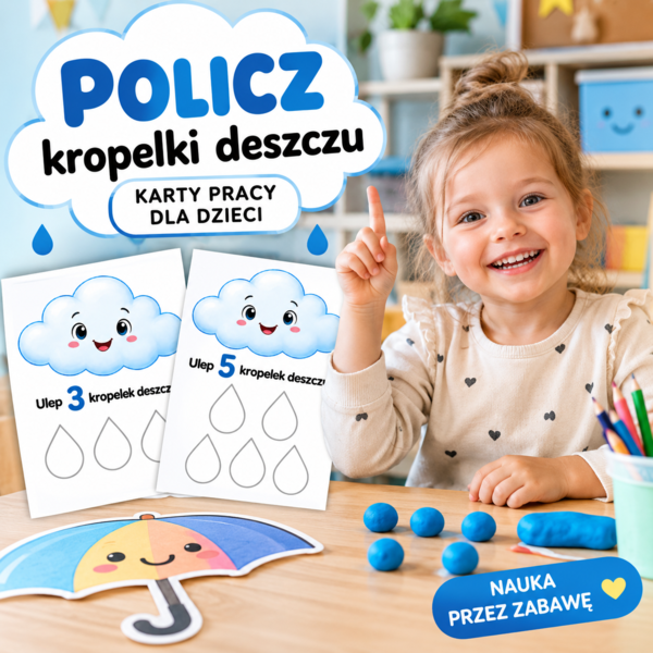 Kropelki z plasteliny