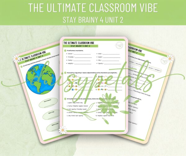 Karta Pracy: The Ultimate Classroom Vibe (Stay Brainy 4, Unit 2) + Klucz