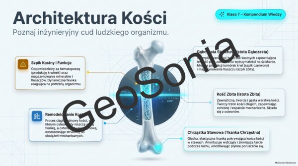Budowa kości „Architektura Kości: Poznaj inżynieryjny cud ludzkiego organizmu” – Prezentacja Multimedialna (Biologia, Klasa 7)
