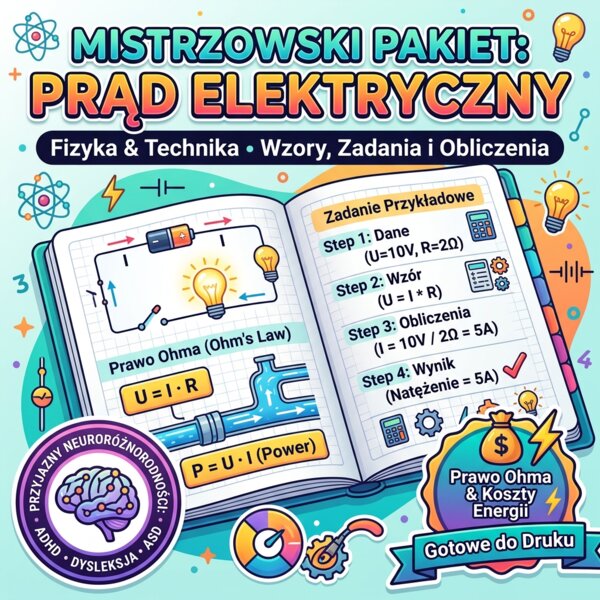 Prąd Elektryczny: Wzory, Zadania i Obliczenia Krok po Kroku - Klasa 8