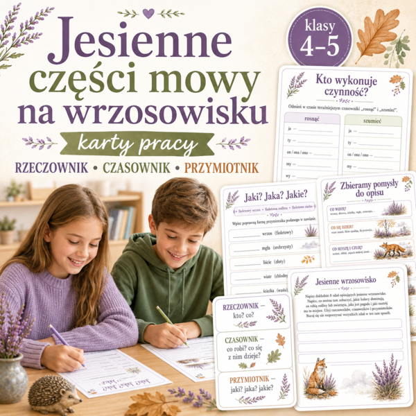 Jesienne części mowy na wrzosowisku