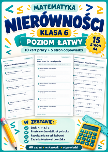 NIERÓWNOŚCI-ŁATWE-klasa 6