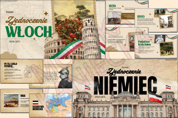 Zjednoczenie Włoch i Niemiec - prezentacja historia klasa 7