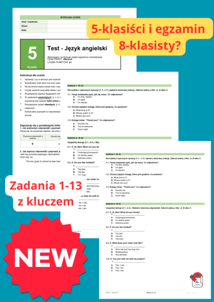 KLASA 5 - formuła egzaminu E8