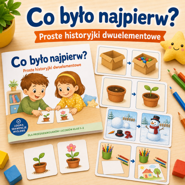 Co było najpierw? — proste historyjki dwuelementowe