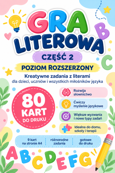 GRY  LITEROWEJ– CZĘŚĆ 2 | POZIOM ROZSZERZONY
