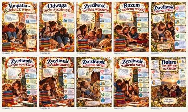 Życzliwość ma moc – 20 plansz A4 | Gazetka szkolna | Dzień Życzliwości