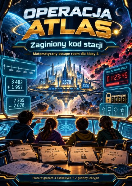 OPERACJA ATLAS – matematyczny ESCAPE ROOM dla klasy 4!