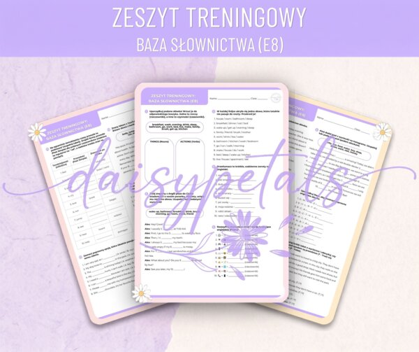 Zeszyt Treningowy: Baza Słownictwa (Egzamin Ósmoklasisty E8) + Klucz