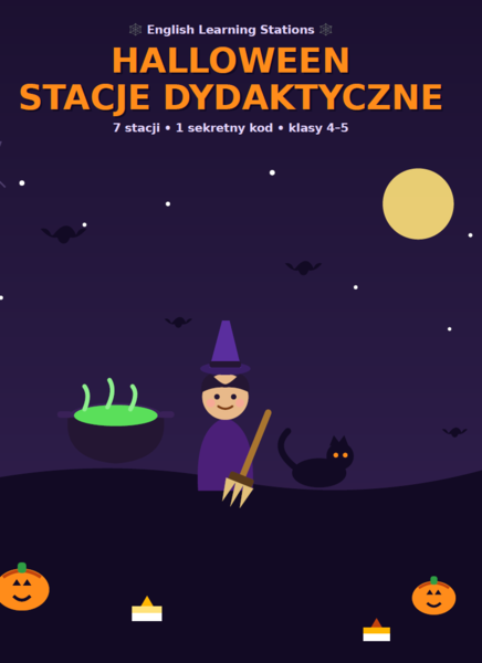 Halloween- Stacje dydaktyczne dla klas 4-6