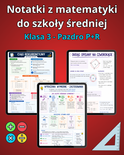 Notatki z matematyki do 3 klasy - Pazdro 3R