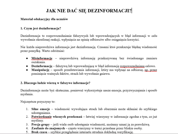 Jak nie dać się dezinformacji?