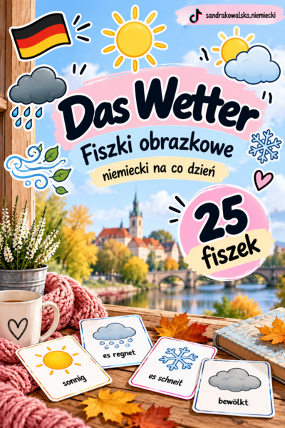 Das Wetter – pogoda po niemiecku  | Fiszki obrazkowe