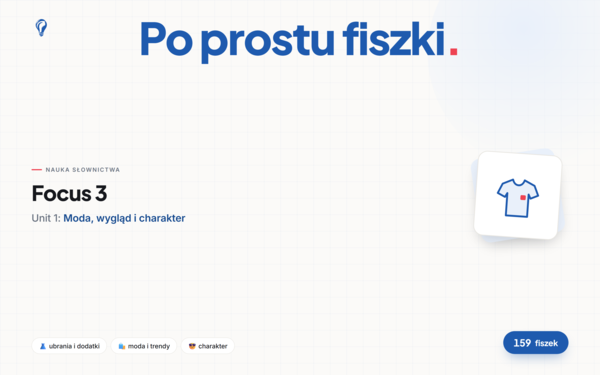 Fiszki do Unit 1 Focus 3