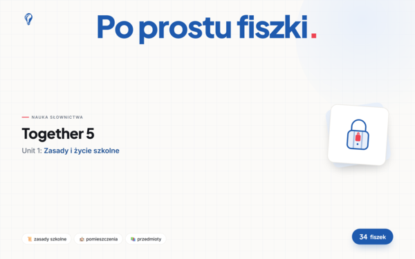 Fiszki do Unit 1, Together 5