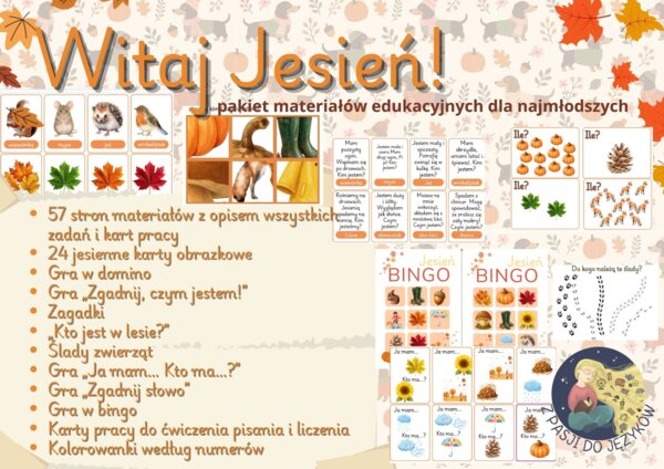 WItaj jesień! Jesienny pakiet dla przedszkola i klas 1–3