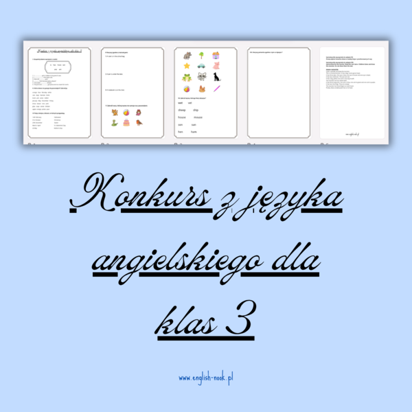 Konkurs z języka angielskiego dla klas 3