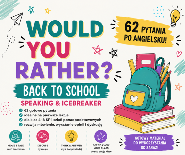 Would You Rather? – 62 pytania po angielsku | Back to School | Speaking & Icebreaker
