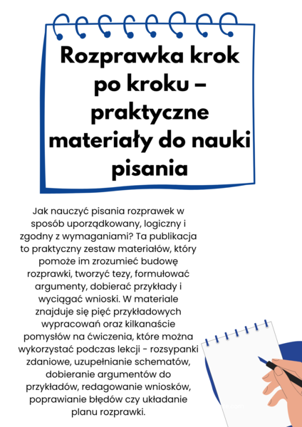 Rozprawka krok po kroku – praktyczne materiały do nauki pisania