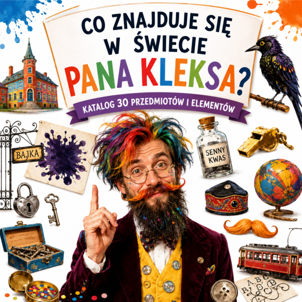 Co znajduje się w świecie pana Kleksa? — katalog 30 przedmiotów i elementów
