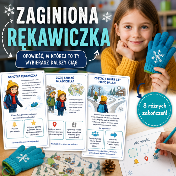 Zaginiona rękawiczka — opowieść, w której uczeń wybiera dalszy ciąg