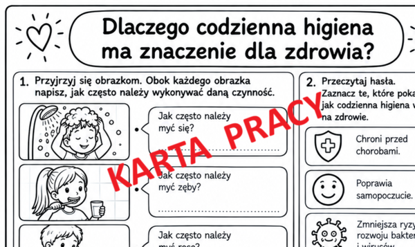 Dlaczego codzienna higiena ma znaczenie dla zdrowia? - edukacja zdrowotna kl. 4