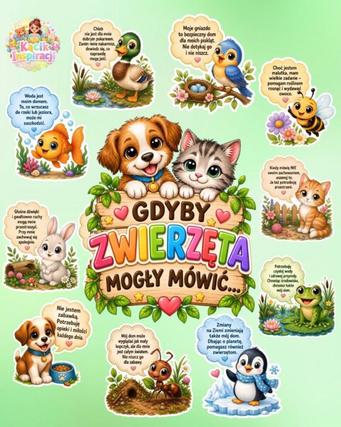 🐾 „Gdyby zwierzęta mogły mówić…” – spójrz na świat ich oczami! DZIEŃ ZWIERZĄT 🐶