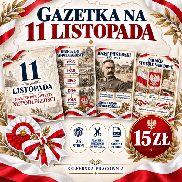 🇵🇱 GAZETKA NA 11 LISTOPADA – GOTOWY PDF DO DRUKU 🇵🇱