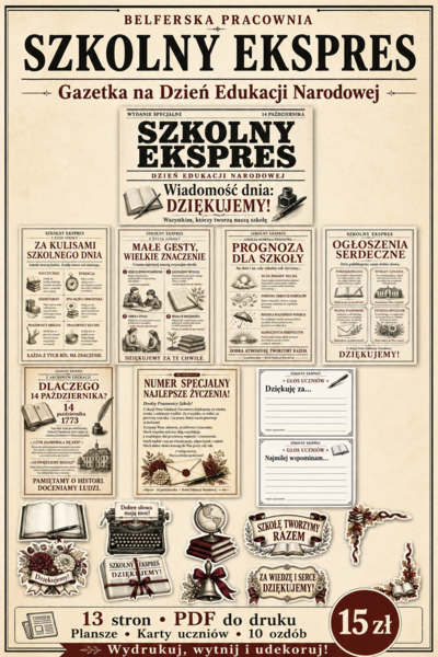 Gazetka z okazji Dnia Edukacji Narodowej, Dnia Nauczyciela