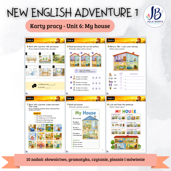 New English Adventure 1 – Unit 6: My House – zadania komunikacyjne
