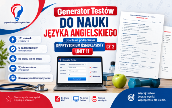 Generator testów Repetytorium Ósmoklasisty cz. 2 (Macmillan), Dział 11