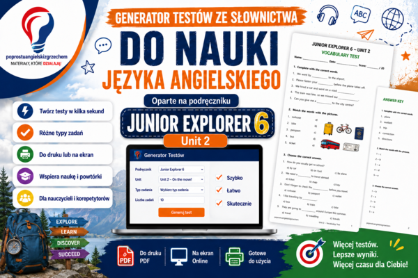 Generator testów Junior Explorer 6, Unit 2