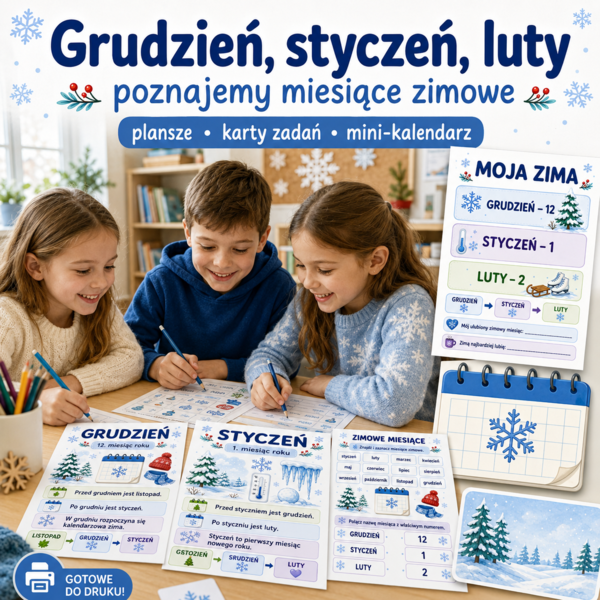 Grudzień, styczeń, luty – poznajemy miesiące zimowe