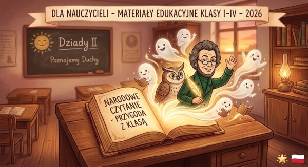 Narodowe Czytanie  "Dziady" Adam Mickiewicz - aktywności dla klas I-IV