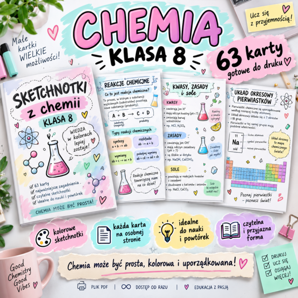 Chemia klasa 8 schetnotki 63 strony