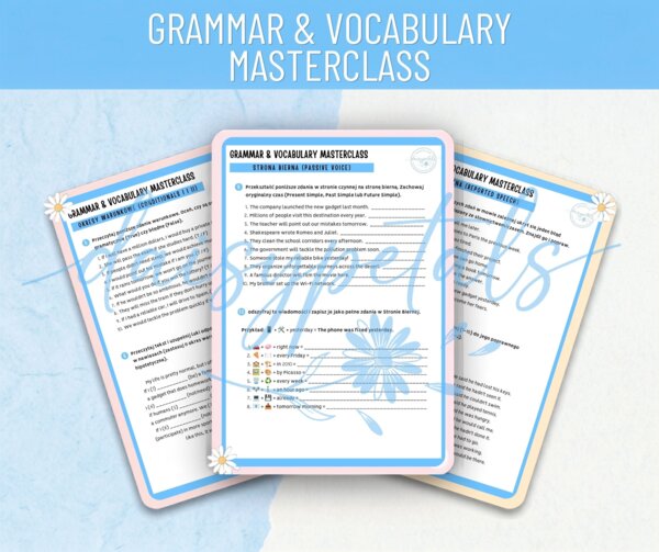 Grammar & Vocabulary Masterclass (B1/B2) – 5 Tematów Gramatycznych w Nowoczesnym Wydaniu [PDF + KLUCZ]