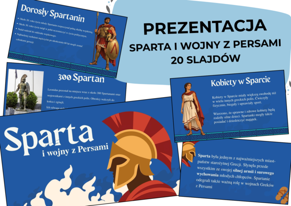 Sparta i wojny z Persami – prezentacja multimedialna | Historia, klasa 5, zgodna z  podstawą programową